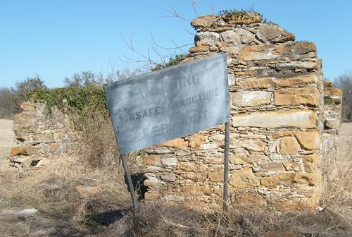 Bergs Mill  Texas ruins