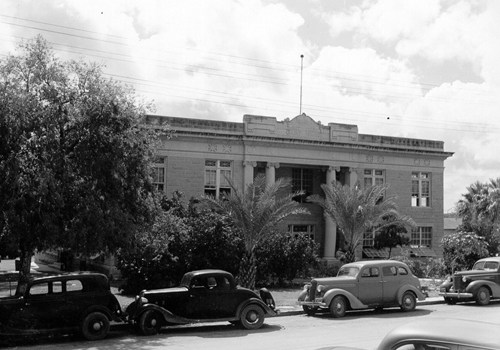 Dimmit County Courthouse, Carrizo Springs, Texas vintage photo