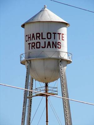 Charlotte Texas water tower