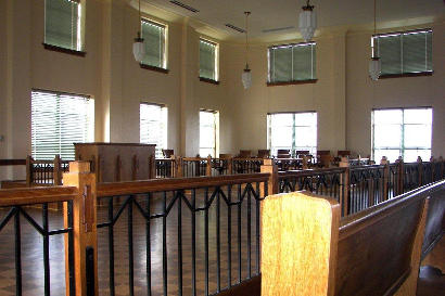 TX - La Salle County Courthouse restored district courtroom