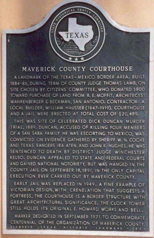 Eagle Pass TX - MaverickCountyCourthouse Historical Marker