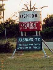Fashing, Texas' Fashion Tobacco sign