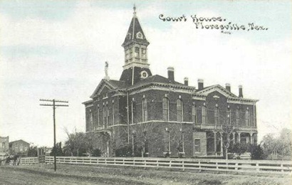Floresville Texas Wilson County courthouse old postcard