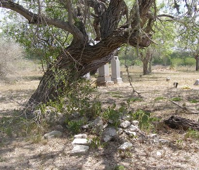 Lagarto TX Cemetery Early Grave by a Mesquite Tree