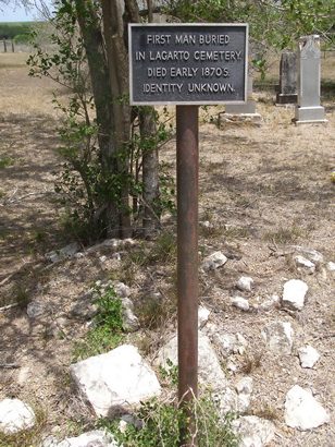 Lagarto TX Cemetery First Man Buried Grave