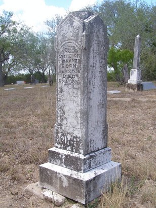 Lagarto TX Cemetery early tombstone