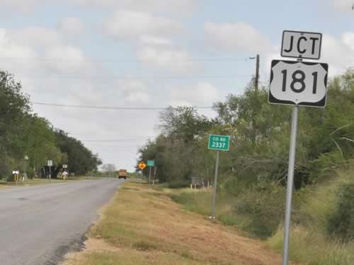 Papalote Texas - Jct 181 sign