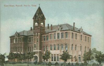 Frio county Courthouse, Pearsall Texas old postcard
