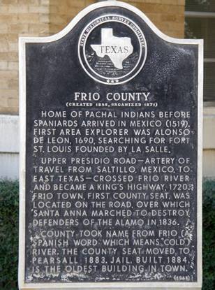 TX - Frio County historical marker