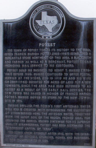 Poteet Texas Historical  Marker