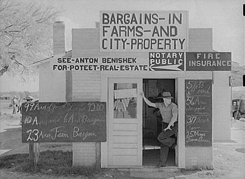 Poteet realtor,  Texas 1930s