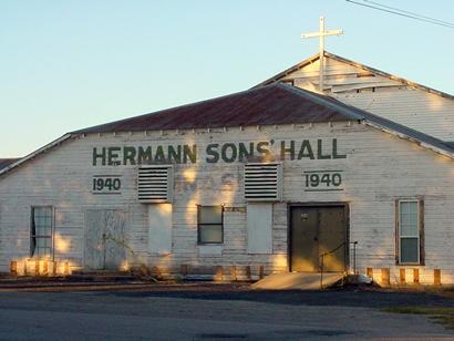 Hermann Sons Hall as Church Poth TX