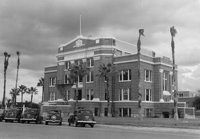 Duval County Courthouse, San Diego Texas old photo