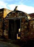 San Ygnacio Texas - Sundial over doorway