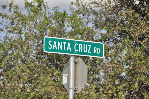 Santa Cruz TX Road Sign