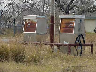 Tynan Texas old gas pumps 
