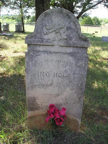 King Holstein tombstone Union Valley Cemetery Texas