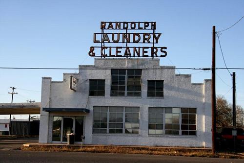 Universal City Texas architecture: Randolph Laundry & Cleaners