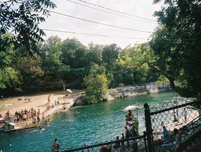 Barton Springs pool, Austin Texas, summer