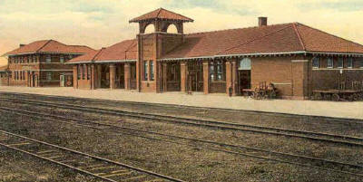 Amarillo Texas - Fort Worth & Denver RR Depot, 1910