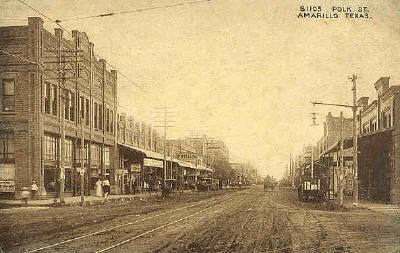 Polk Street, Amarillo, Texas, early 1900s