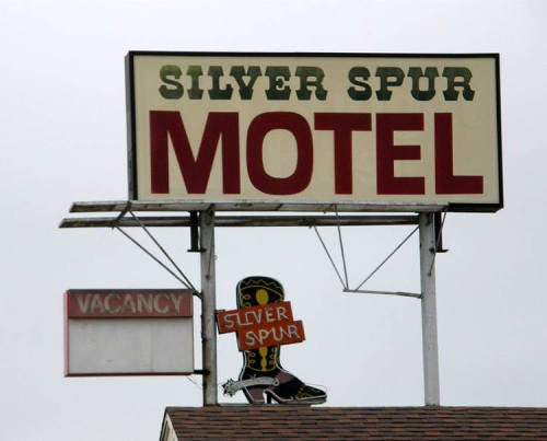 Amarillo Tx Old Route 66 Sign - Silver Spur Motel