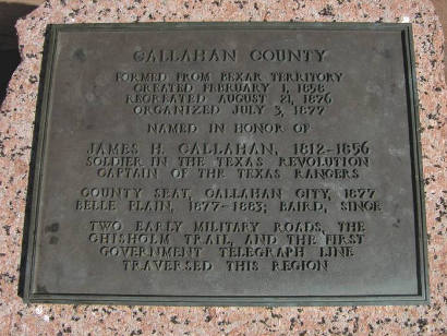 TX - Callahan County Centennial Marker
