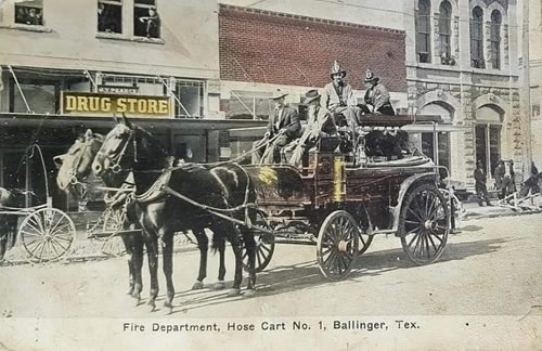 Ballinger, Texas Fire Truck - old photo