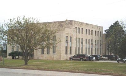 1935 Knox County Courthouse back, Benjamin Texas