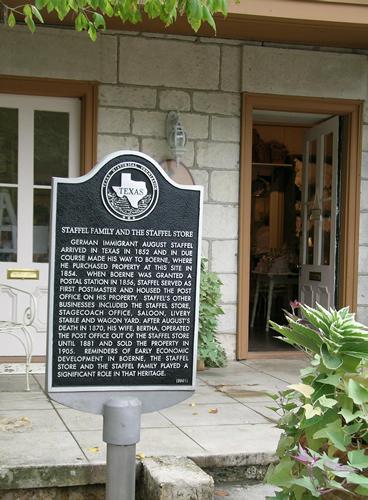 Boerne TX Staffel House historical marker