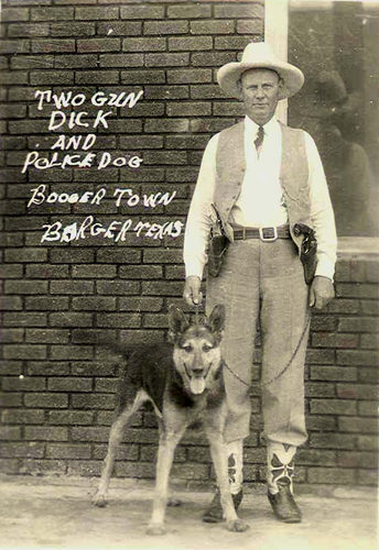 Borger TX - Two Gun Dick and Police Dog 