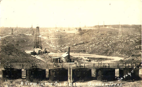 A view in the Oil Field, Borger, Texas