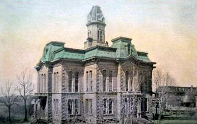 1884 Brown County courthouse before remodeling, Brownwood, Texas 1900s photo