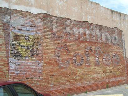 Limited Coffee ghost sign in Brownwood Texas