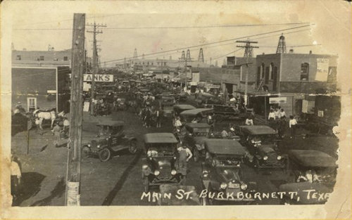 Burkburnett, Texas main street, old photo