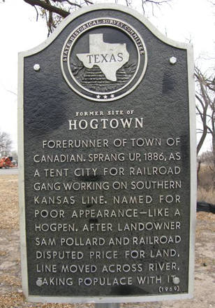 TX Former Site of Hogtown historical marker 