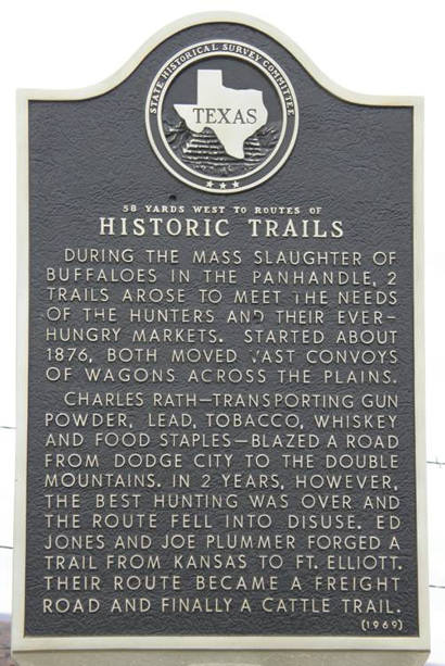 TX - Historic Trails Historical Marker