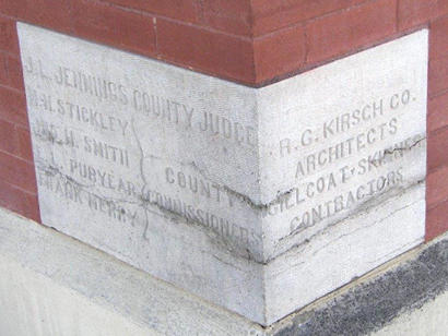 Canadian, Texas - Hemphill County Courthouse cornerstone