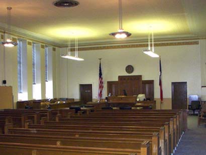 Van Zandt County courthouse courtroom, Canton Texas