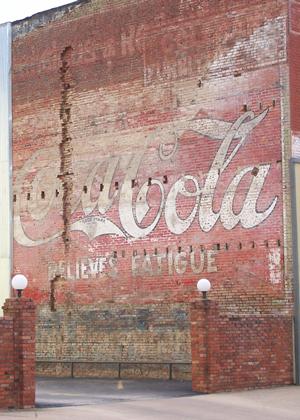 Coca-Cola ghost sign in Coleman Texas