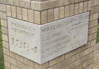 TX - 1884 Coleman County Courthouse  cornerstone