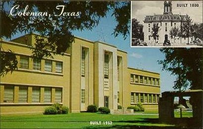 TX - Coleman County Courthouse CA 1960 postcard