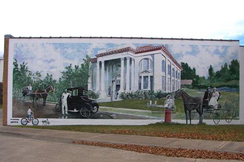 Corsicana Texas - Carnegie Library mural