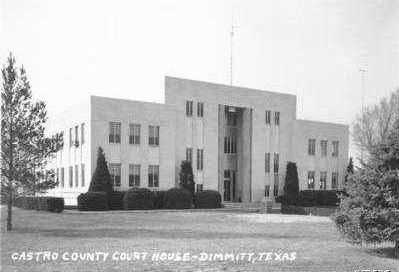 Castro County Courthouse, Dimmitt, Texas old photo