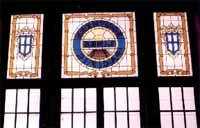 Edinburg depot stain glass window
