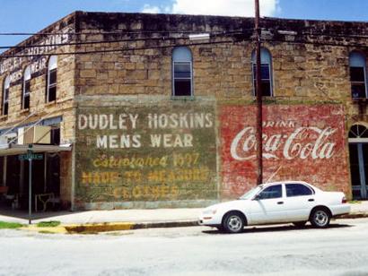 Coca-Cola ghost sign in Gonzales, Texas