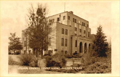 Upshur County Courthouse Gilmer TX old post card