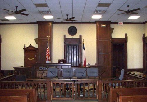 Hood County Courthouse courtroom