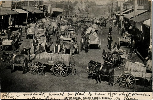 Grand Saline, Texas - street scene, 1907
