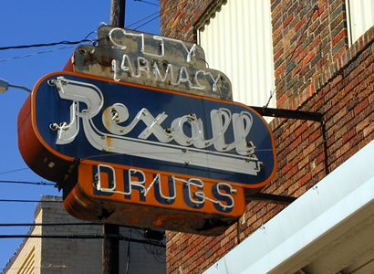 Rexall Drugs  neon sign, Grand Saline Texas